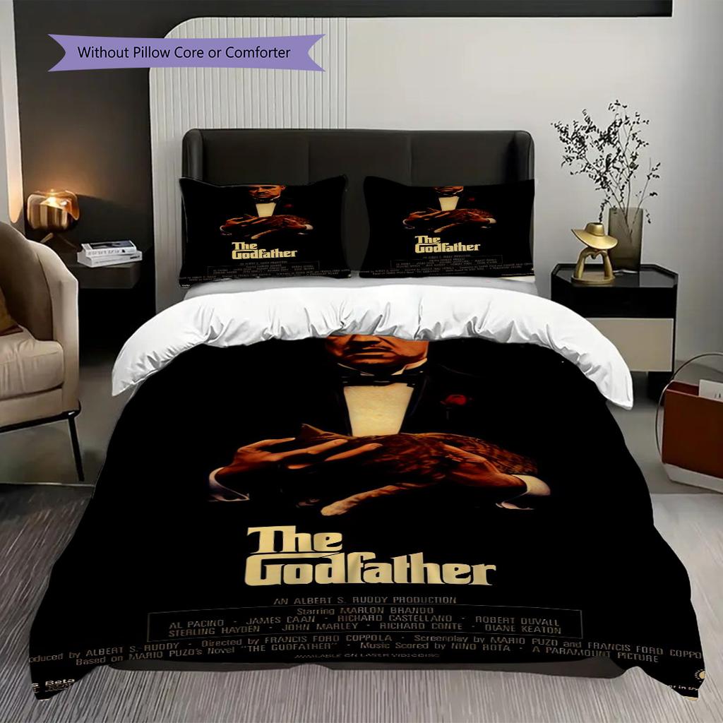 Legacy Power Family Three-piece Set (1 * Duvet Cover + 2 * Pillowcase, Without Core) 2D Flat Soft and Comfortable Christmas Birthday Gift