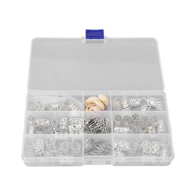 100 Stück Dreadlocks Haarringe Ausgehöhlte Blätter Schneeflocken Muscheln Legierung Haarflecht Schmuck Spiralen