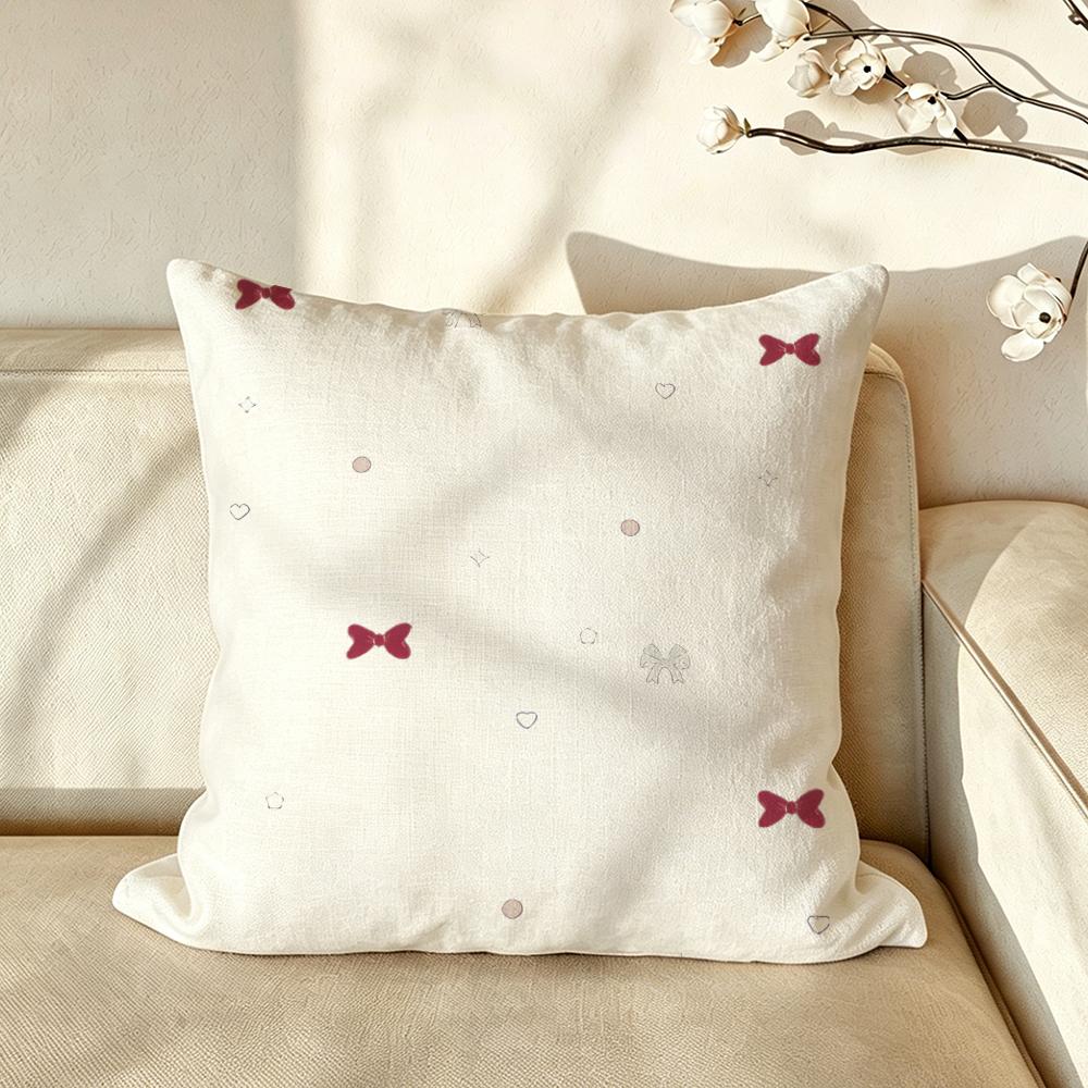 Pattern BBow Cushion Cover Pillow Case Antidustmite Pillowcase Silky Short Plush Sofa Cushion Cover hot