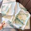 100% Mulberry Silk Plain Crepe Satin Square Scarf High-end Women's Spring, Summer and Autumn Temperament Simple Fashion Silk Scarf Scarf