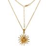 Sun Pendant Necklace, New Light Luxury Retro High-end Necklace Gift.