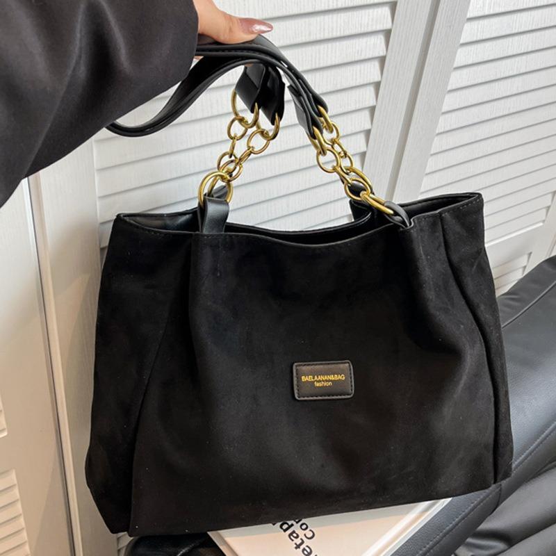 Large-capacity large bag women's autumn new simple shoulder bag fashionable high-value commuter tote bag