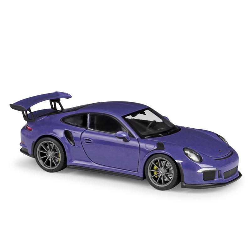 1/24 WELLY Porsche 911 GT3 RS sulamist sportauto mudel survevalu metallist mänguasja võidusõiduauto mudel High Simulation Collection, kingitus lastele