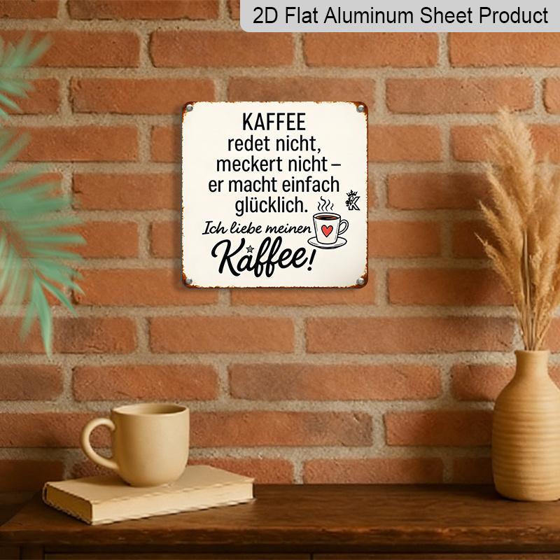 2D Flat 1pc, Vintage Metal Sign, Decorative Plaques and Ornaments, Theme, Humorous Retro Style, Perfect for Kitchens, Cafes, Restaurants, Offices