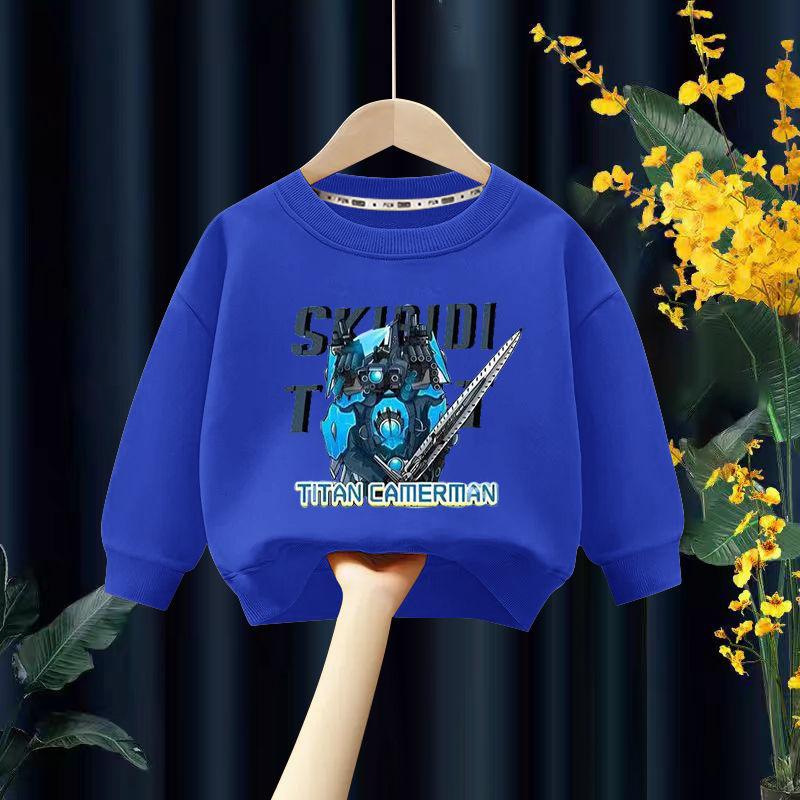 

Boys Casual Cartoon Anime Hoodie Autumn and Winter Children s Long-sleeved T-shirt Top 90