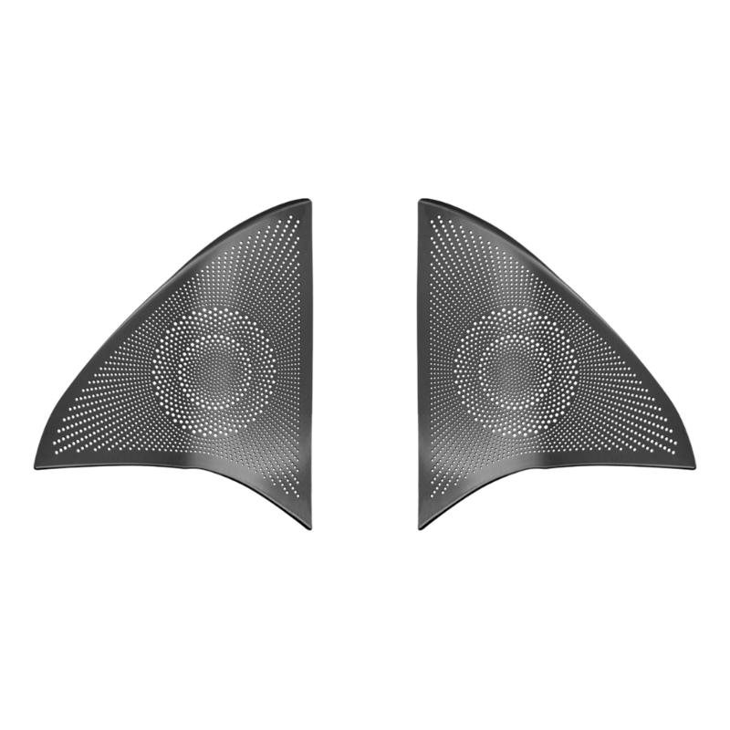 2PCS Heat Resistant Auto Speaker Cover Guards With Strong Adhesive Metal Construction Easy Installation Car Accessories