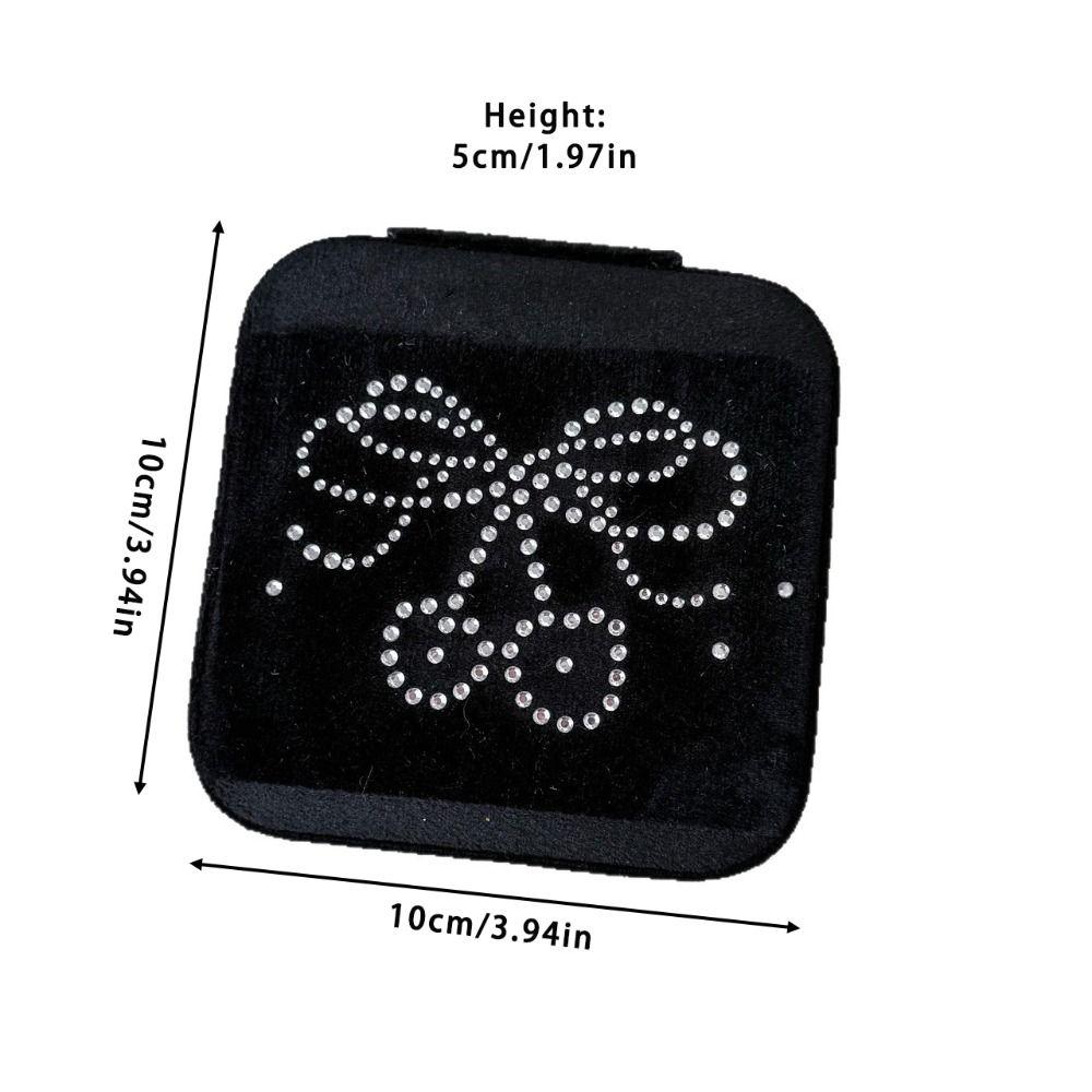 Shining Cherry Jewelry Storage Box Velvet Earrings Ring Storage Jewelry Case Partition Design Jewelry Display Organizer