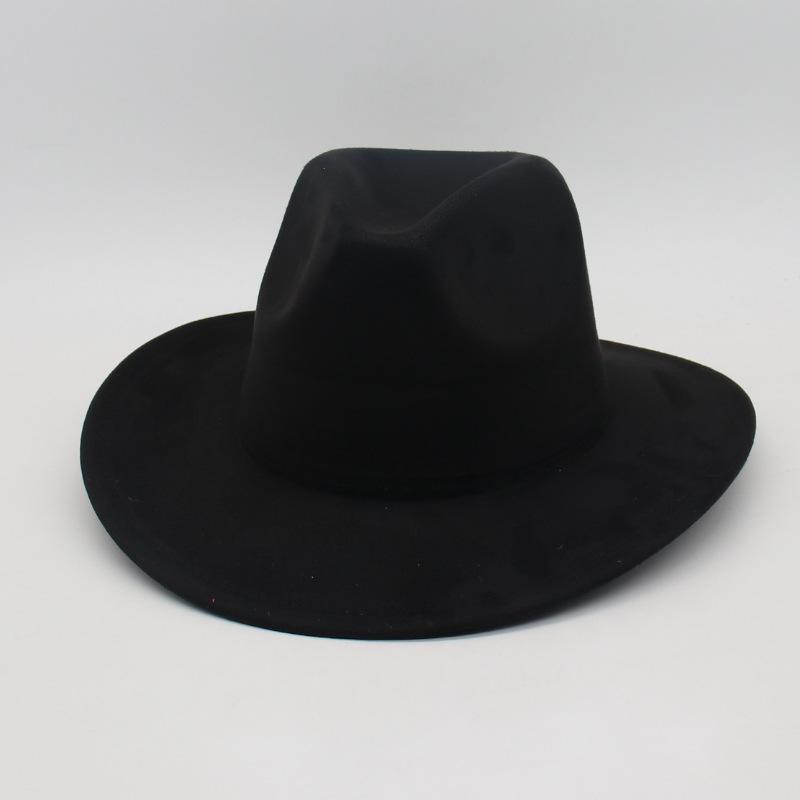 Cappelli Jazz Retrò da Uomo e da Donna Vendita Diretta Cappelli a Cilindro in Tela Nera a Tesa Piatta