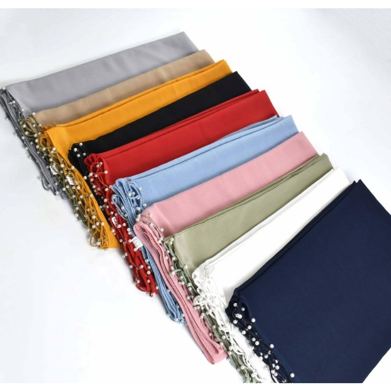 Long Chiffon Wave Edge Beaded Shawl For African Women