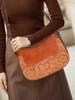 Johnature Retro Embossed Shoulder Bags Genuine Leather Women's Bag Versatile Cowhide Handmade Handbag