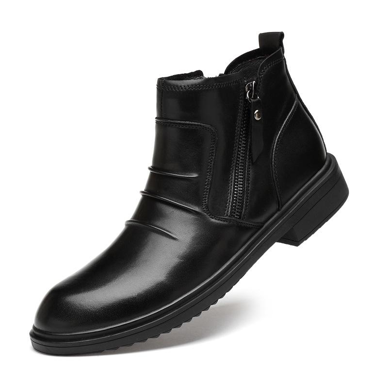 

Китайское платье деловые кожаные туфли повседневные короткие ботинки Мартин тренд, кожаные ботинки зимние теплые ботинки 47