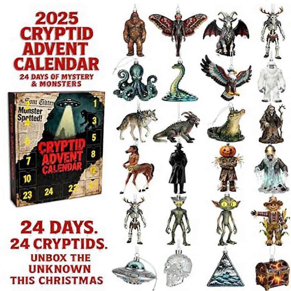 2025 Christmas Countdown Set Cryptid Advent Calendar 24 Days