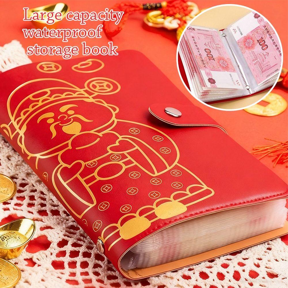 Get Rich Overnight 100 Envelopes Money Saving Challenge PU Large Capacity Savings Binder Waterproof Reusable