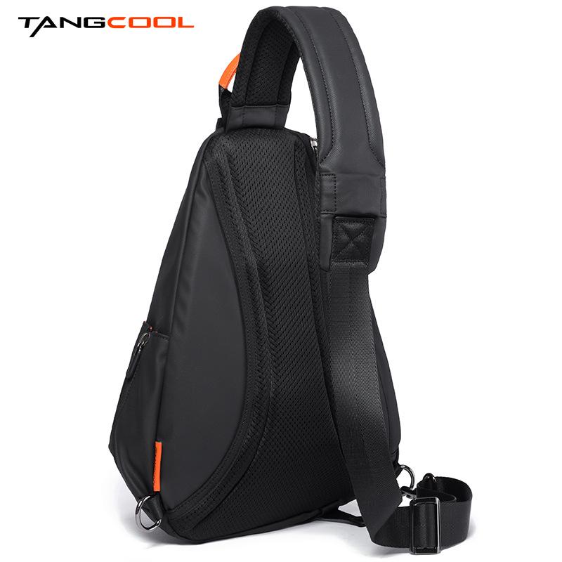 TANGCOOL Men's USB Charging Chest Bag - Outdoor Sports Crossbody Shoulder Bag