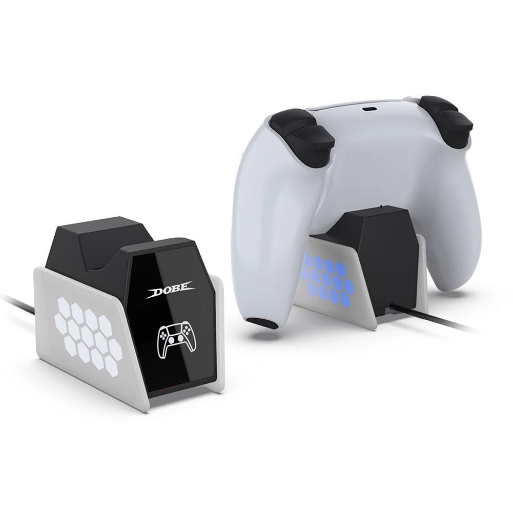 Optimized Charging Station for PS5 Controller with LED Light Controller Charger for PlayStation 5 Gamepad 80% Power Auto Stop