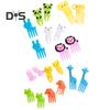 10 Stück zufällige Farbe, wiederverwendbar, langlebig, niedliches Tier-Fruchtstäbchen