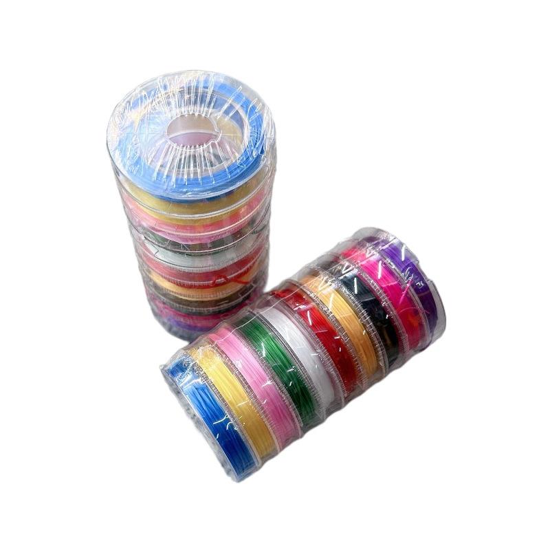 10M flat crystal line bead elastic line 0.8mm mini color elastane elastic rope DIY accessories beaded cable