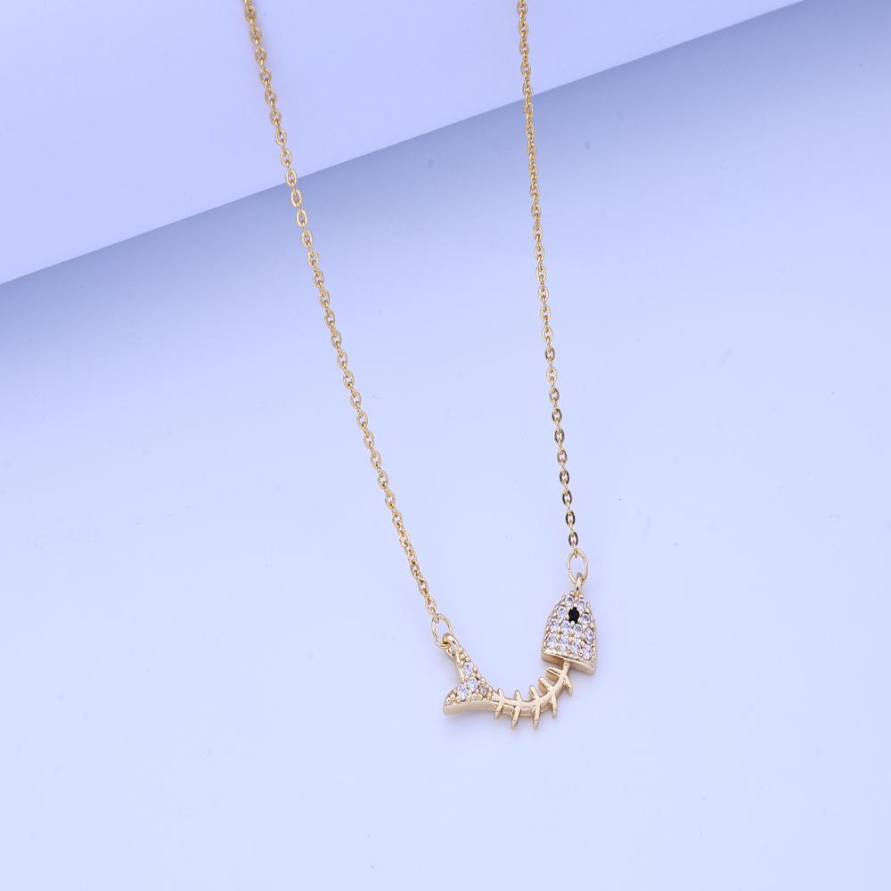 2025 New Fishbone Necklace Women's Instide Internet Celebrity Niche Design Sense Clavicle Chain Simple Temperament Pendant
