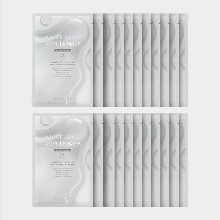 S.Nature White Glow Ampoule Mask 25ml 20 Sheets