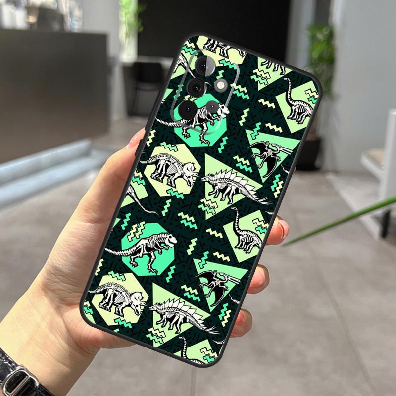 Skeleton Dinosaur Pattern Case For Samsung Galaxy A56 A36 A26 A16 A06 A25 A54 A34 A14 A52 A32 A12 A13 A33 A53 A15 A35 A55