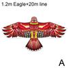 Flat Eagle Kites With 20 Meter Line Outdoor Toys Eagle Chinese Kite Games Bird Sports Kite Flying Outdoor Toys Style Kite B4U8