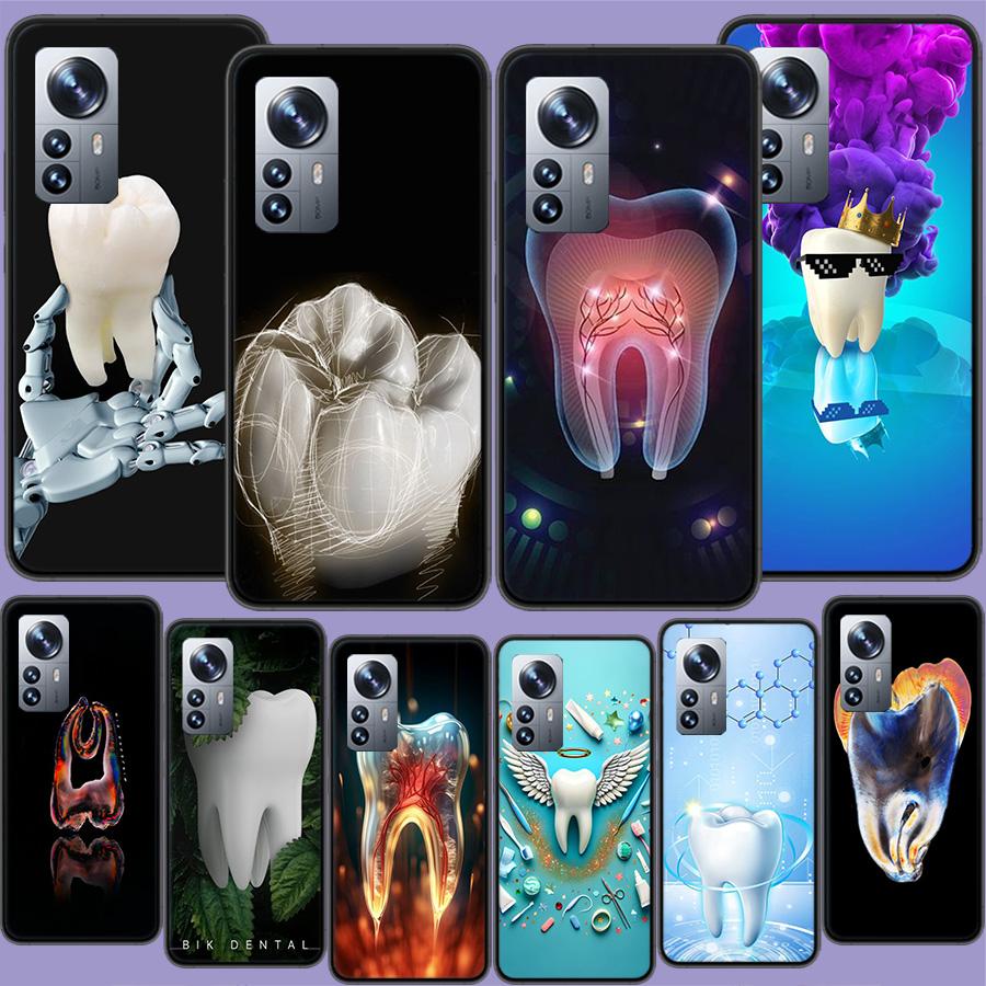 Dentist Tooth Pattern Phone Case For Xiaomi Poco X3 NFC X4 GT M3 M4 M5 M5S X7 X6 X5 F6 Pro F5 F4 Mi F3 F2 Cover TPU Capa Coque C