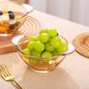Japanese Style Amber Glass Double-Handle Bowl