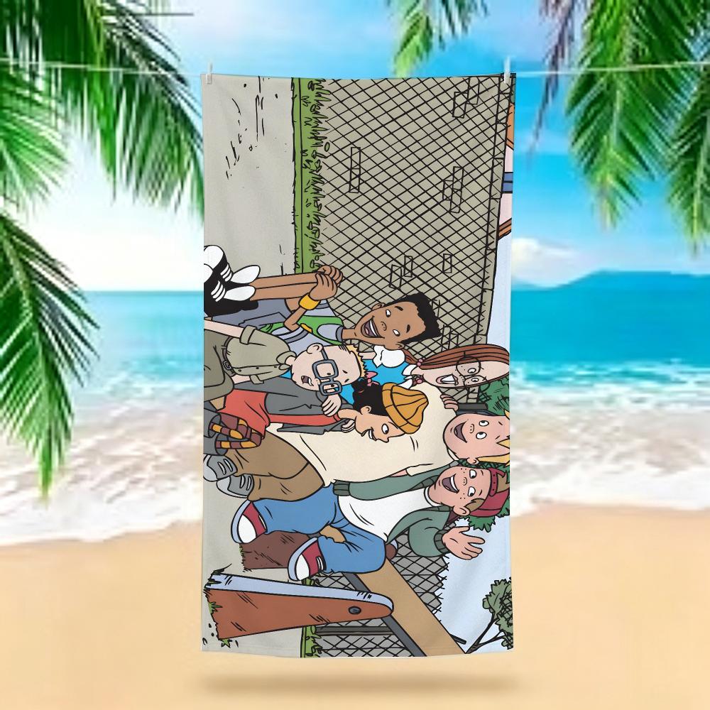 Animation R-Recess Towel Microfiber soft Beach Towel for Travel Fitness Sauna Bathing Camping