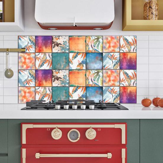 10Pcs Practical Wall Sticker Waterproof Durable Abstract Pattern Mural Decal