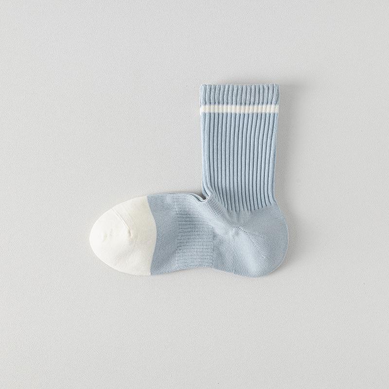 Women's Spring & Autumn Cotton Socks - Breathable, Sweat-Absorbent, Anti-Odor for Sports, Running, and Fitness
