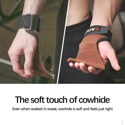 2 STUKS Koeienhuid Sportschoenen Grips Anti-Slip Gewichtheffen Pads Deadlift Riem Handpalm