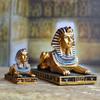 Egyptian Sphinx Sphinx Resin Ornament Pet Cemetery Pharaoh Patron Saint Home Entrance Creative Gold-plated Desktop Model