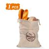 4/2/1PCS Linen Bread Bags Reusable Drawstring Bag for Loaf Homemade Artisan Bread Storage Bag Linen Bread Bags for Baguette