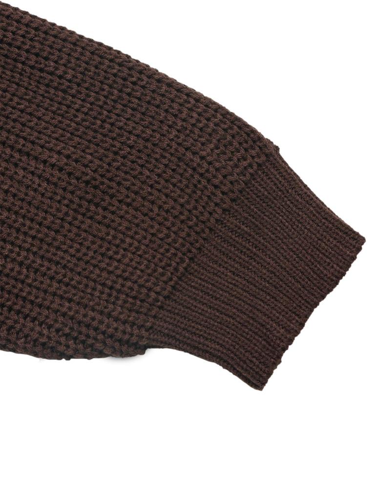One-Shoulder Retro Knitted Bow Pullover Sweater for Women - 2025 Autumn/Winter European & American Lazy Style