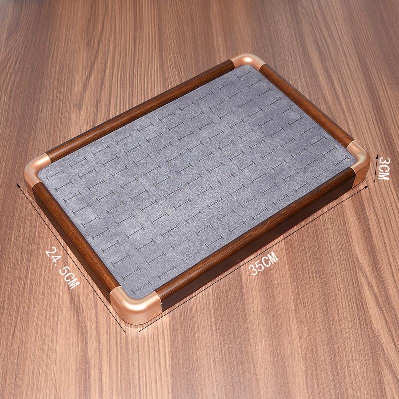 Solid Wood Jewelry Storage Tray Walnut Storage Box Jewelry Store Home Rings Necklaces Bracelets Organizer Family Store Display