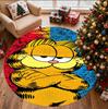 Garfield Desenli Yuvarlak Halı, İç/Dış Mekan Paspası, Piknik, Oyun Odası, Yatak Odası, Ofis, Oturma Odası, Ev Dekorasyonu Halısı, Doğum Günü Hediyesi