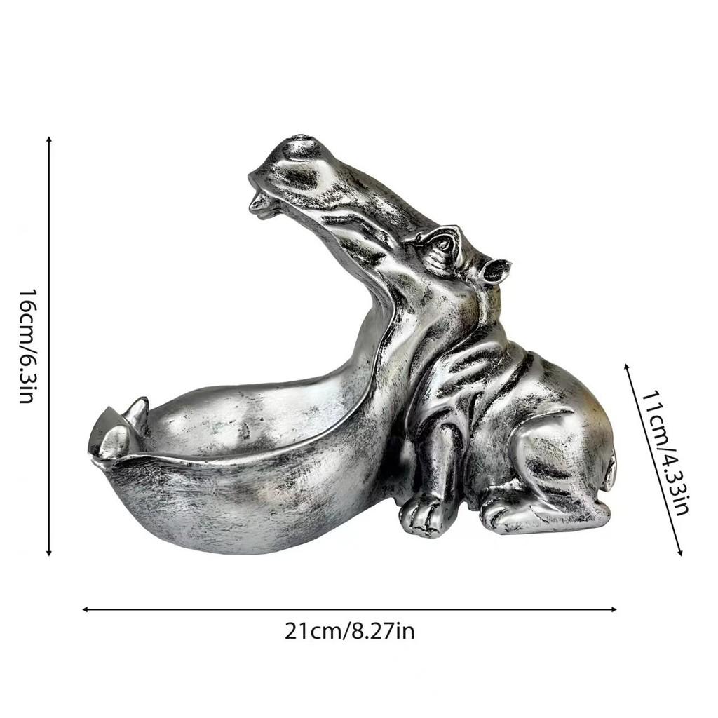 Pryskyřičná figurka hrocha Miska na klíče Servírovací tác Pro dárek a sběratele