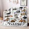 Cute Kitten Customize Your Name Blanket Warm Comfortable And Soft Blankets Are Suitable For Home Lunch Break Blanket Office Sofa Sofa Gift To