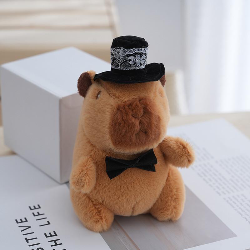 Lovers Soft Capybara Plush Doll Keychain Pendant For Backpack And Car Decor