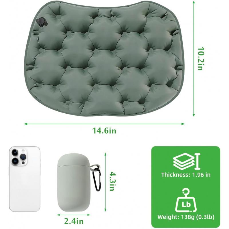 Inflatable Seat Cushion With Pump Pressure Relief Air Pad For Airplane Stadium Travel Waterproof Portable Chair Mat For Sciatica