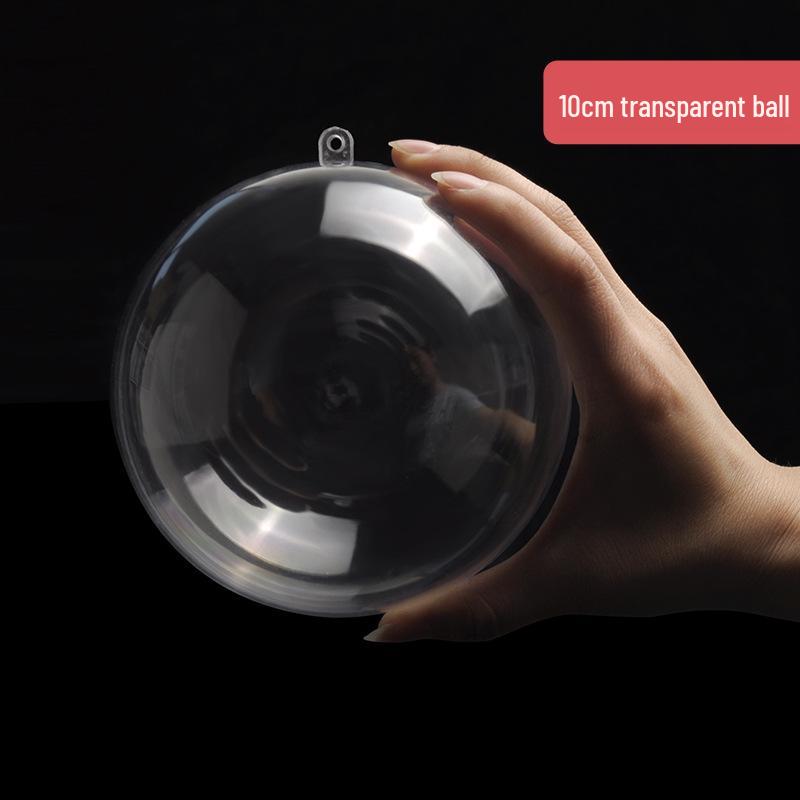 Christmas Heart-Shaped Acrylic Ornament - Transparent Hanging Ball Decoration