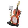 Instrument Alarm Clock Guitar Shape Stable Base AA Battery Powered Strong ABS Vintage Desk Clock for Bedroom Office