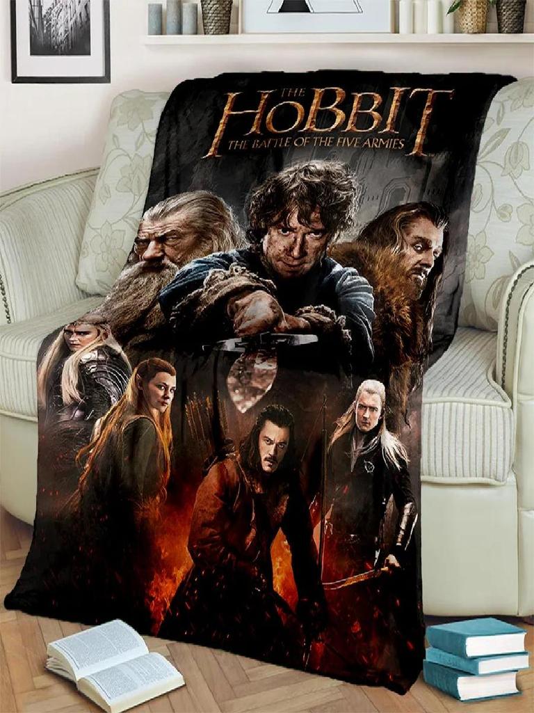 Lord of the Rings Hobbit HD Throw Blanket Soft Cozy for Home Bedroom Bed Sofa Picnic Travel Office Cover Kids D