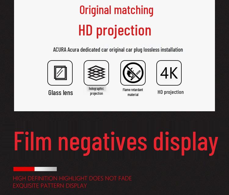 Acura Door Projection Ambient Light for RDX, MDX, TLX-L, ZDX, TL, CDX