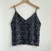 European & American V-Neck Sequin Camisole: Chic Sleeveless Top for Inner & Outer Wear