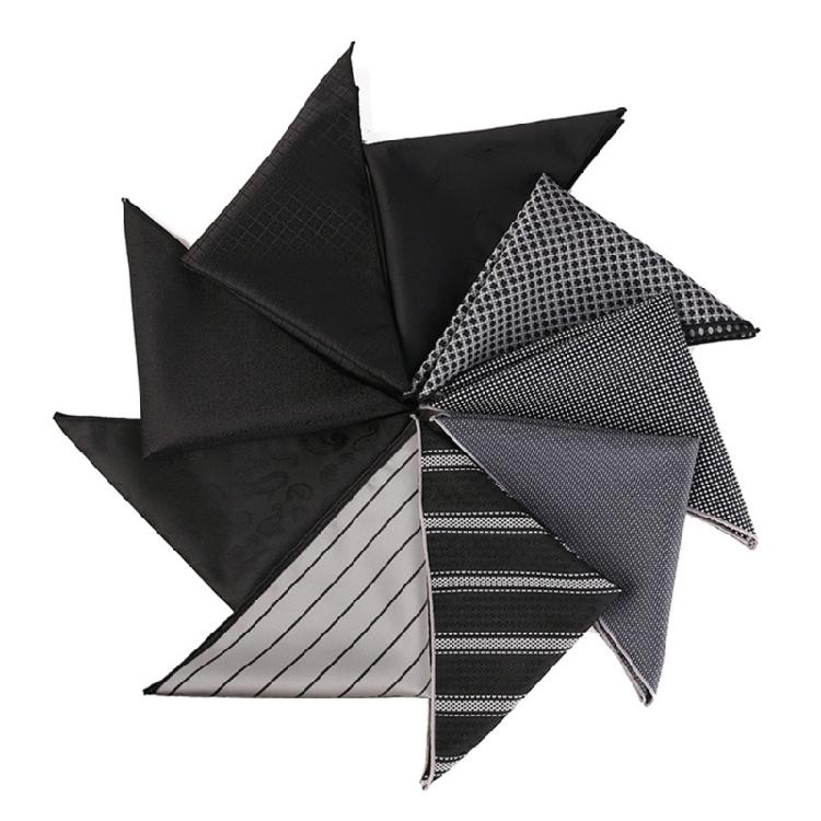 Chusteczka 25,5x25,5cm z Ciemnym Wzorem dla Pana Młodego Ślub Biznesowa Chusteczka