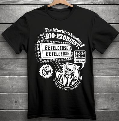 Beetlejuice Der führende Bio-Exorzist des JenseitsFilm T-Shirt Schwarz S3XL Unisex T-Shirt