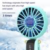 Foldable USB Mini Fan  6 Speeds  Rechargeable  Neck Hanging  Built In Phone Stand  LCD Display  Portable Cooling