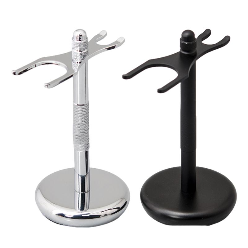 Men Razor Holder Alloy Shaving Brush Stand High Quality Men's Safety Manual Razor Rack (Not Including Shaving Razor & Brush)