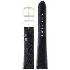 CREPHA 18mm Leather Lizard Watch Strap with Antibacterial and Odor-Resistant Finish, Black Buckle, Includes Tool, Sizes 10-18